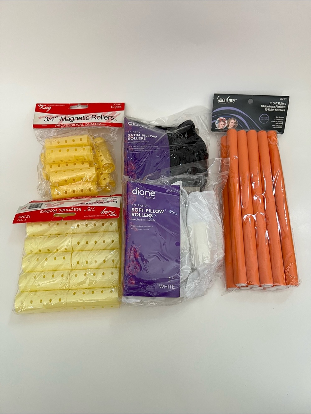 Assorted Hair Rollers Curlers Magnetic Rollers Soft Rollers Rods Pillow Rollers